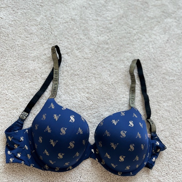 VICTORIA’S SECRET VS Monogram T-Shirt Full Coverage Push Up Bra 34DD - Picture 1 of 8